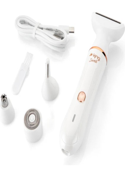 4'ü 1 Arada Epilatör Seti, Kaş, Burun, Vücut Kişisel Bakım Cihazı