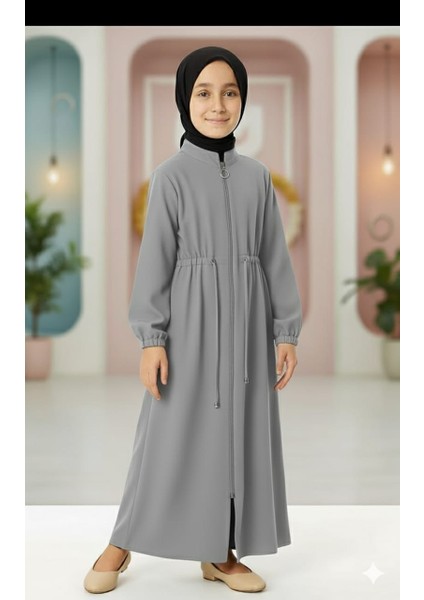 Medine Ipeği Beli Lastikli Bağcıklı Çocuk Ferace modelleri