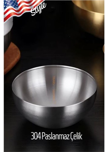 Paslanmaz Çelik Tıraş Tası, Şık ve Dayanıklı, Pratik Kullanım Için Ideal