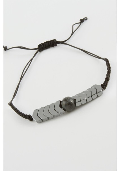 Ds-Derin Çavuş Hematit Doğal Taş Bileklik-Gri fiyatları