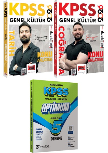 2026 Kpss Tarih Coğrafya Konu Anlatımı - Lisans Optimum 5 Deneme