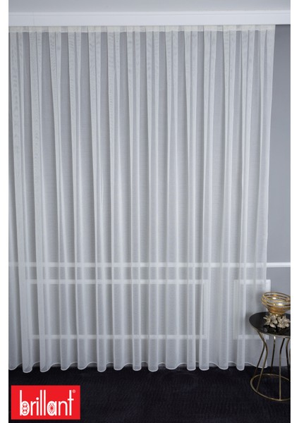 File Cleo 1/3 Sık Pileli Ütü Istemez Kırışmaz Yeni Sezon Salon Oda Tül Perdesi