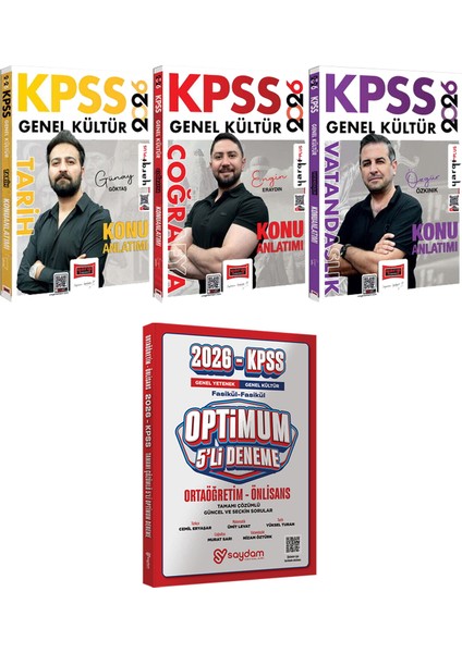 2026 Kpss Tarih Coğrafya Vatandaşlık Konu Anlatımı - Optimum 5 Deneme