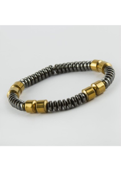 Ds-Derin Hematit Doğaltaşlı Bileklik-Mavi