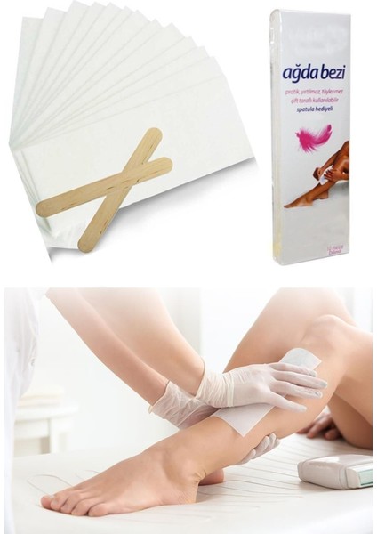 2 Adet Spatulalı 10 Metre Dilimli Ağda Bezi, Kolay ve Pratik Kullanım Sağlar. fiyatları