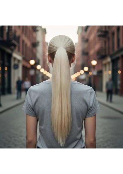 Tokalı Düz At Kuyruğu - Platin