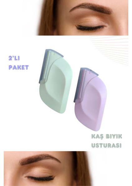 2'li Kaş ve Vücut Ustura Seti, Yaprak Ustura, Çok Amaçlı Tıraş Seti