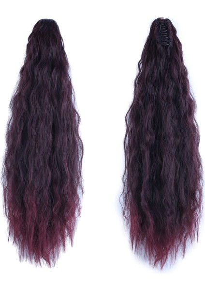 Tokalı Kabarık Dalgalı At Kuyruğu - Koyu Kızıl fiyatları