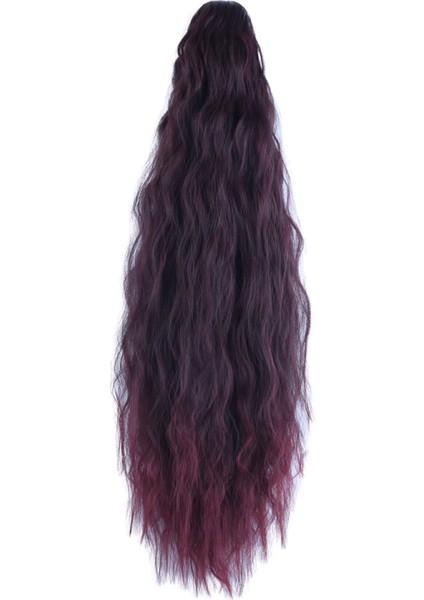 Tokalı Kabarık Dalgalı At Kuyruğu - Koyu Kızıl modelleri