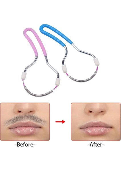 Kırmızı Pratik Yüz Epilasyon Yayı, Kaş, Bıyık ve Yüz Tüyü Temizleme Aleti