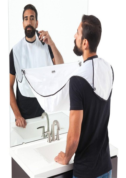 Beyaz Saç ve Sakal Kesme Traş Önlüğü, Kıl Tutmayan, Özel Kumaş, Konforlu Kullanım