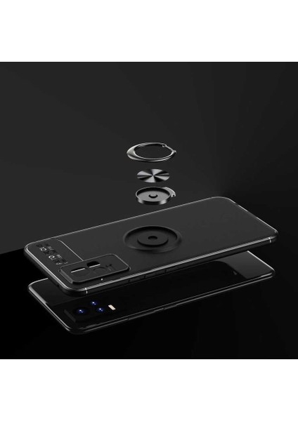 Vivo V21E Kılıf Frms Ravel Silikon Kapak-Siyah-Kırmızı fırsatları