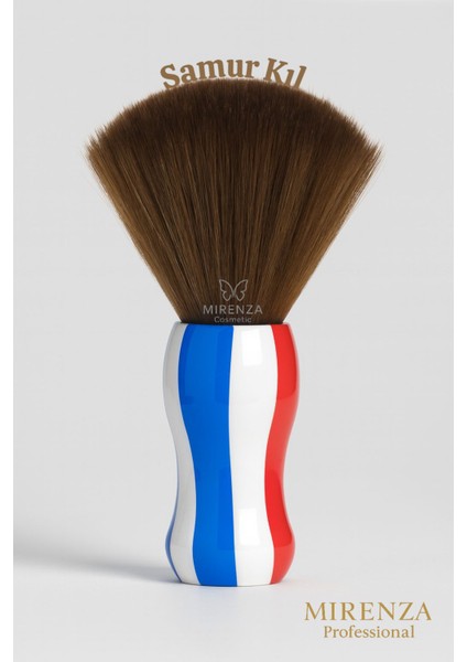 Samur Kıl Ense Fırçası, Sakal ve Saç Temizleme, Ergonomik Tasarım