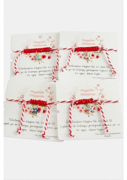 Ds-Derin Drniz Yıldızı Marteniçka Makrome Ip Bileklik-Kırmızı modelleri