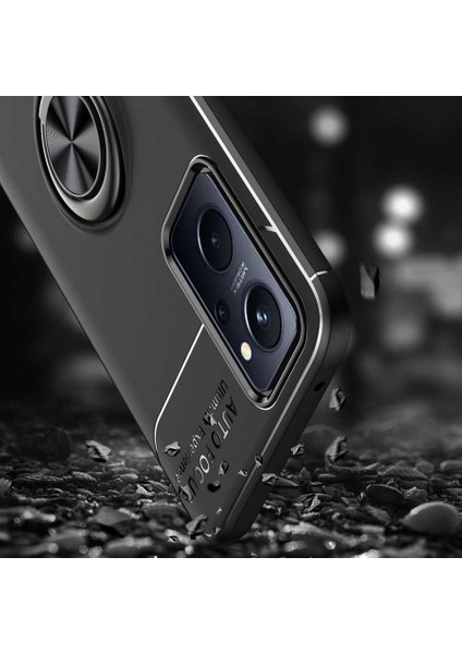 Oppo A96 4g Kılıf Frms Ravel Silikon Kapak-Siyah-Kırmızı fiyatları