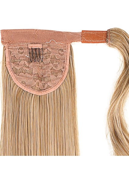 Bağlamalı Düz At Kuyruğu - Karamel Platin Röfleli indirimleri