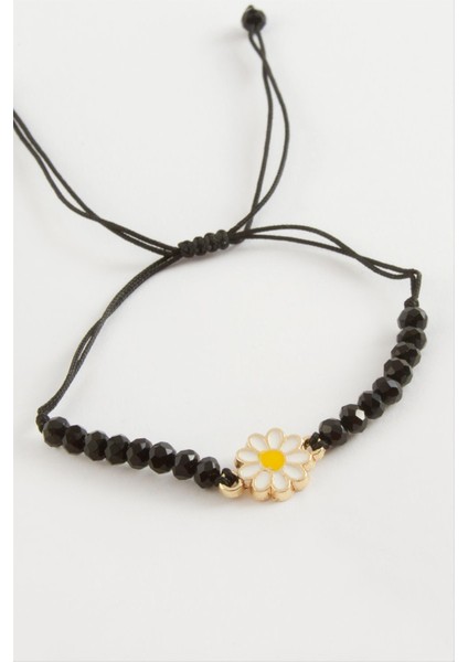 Ds-Derin Kristal Papatya Bileklik-Siyah fiyatları