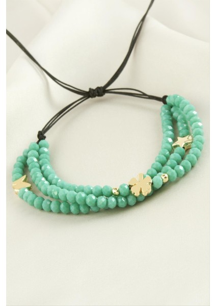 Ds-Derin Üçlü Kristal Bileklik-Turkuaz fiyatları