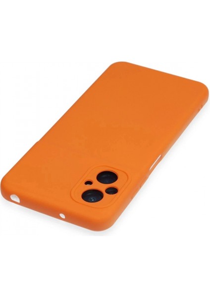 Xiaomi Poco M5 Kılıf Nano Içi Kadife Silikon - Turuncu modelleri