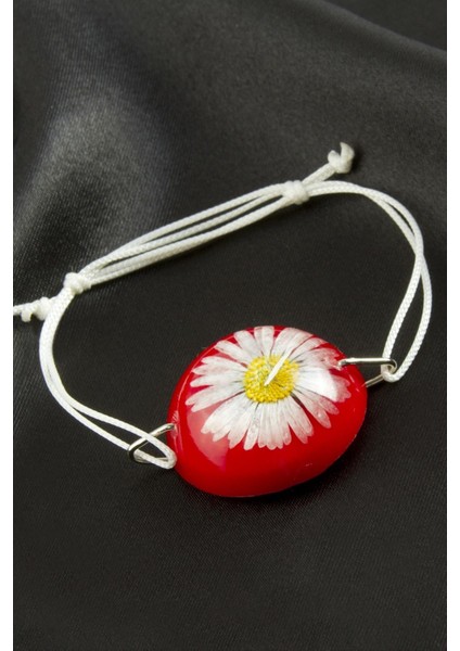 Ds-Derin Papatya Epoksi Bileklik-Kırmızı fiyatları