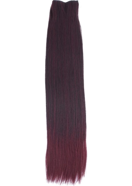 Fiber Sentetik Düz 8 Parça Çıt Çıt - Koyu Kızıl fiyatları