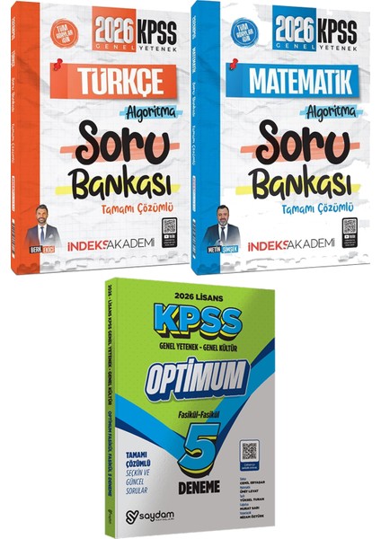 2026 Kpss Türkçe Matematik Algoritma Soru Bankası - Lisans Optimum 5 Deneme