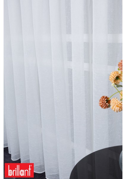 Keten Amor 1/3 Sık Pileli Ütü Istemez Kırışmaz Yeni Sezon Salon Oda Tül Perdesi