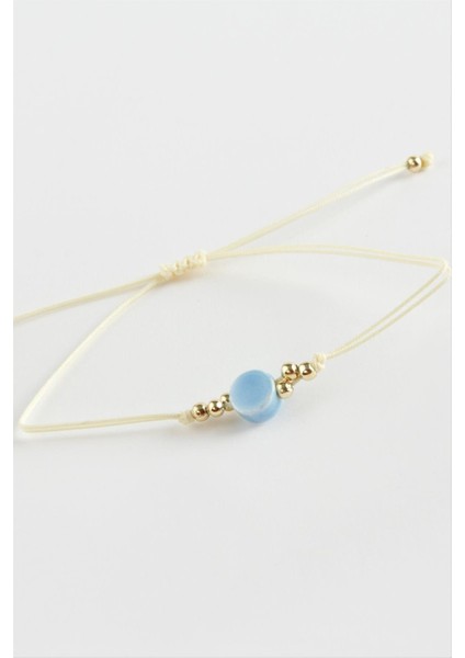 Ds-Derin Yuvarlak Cam Ip Bileklik-Renkli fiyatları