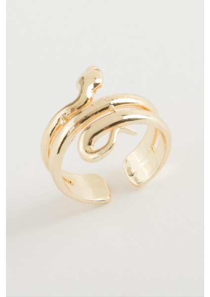 Ds-Derin Yılan Metal Yüzük-Sarı