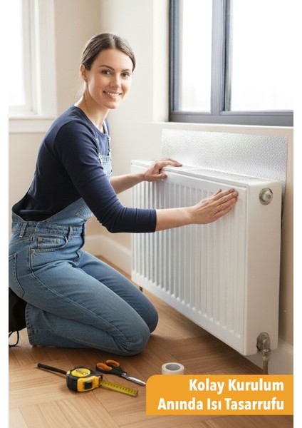 Kalorifer Petek Arkası Isı Yalıtım Levhası Radyatör Arkalığı Izolasyon Plakası Alüminyum Folyo Metalize Yansıtıcı modelleri