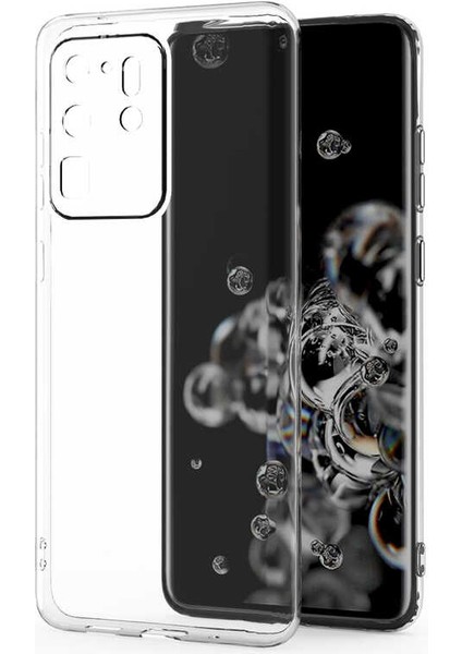 Galaxy S20 Ultra Kılıf Frms Kamera Korumalı Süper Silikon Kapak-Renksiz