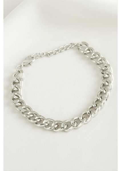 Ds-Derin Düz Zincir Bileklik-Gümüş Rengi