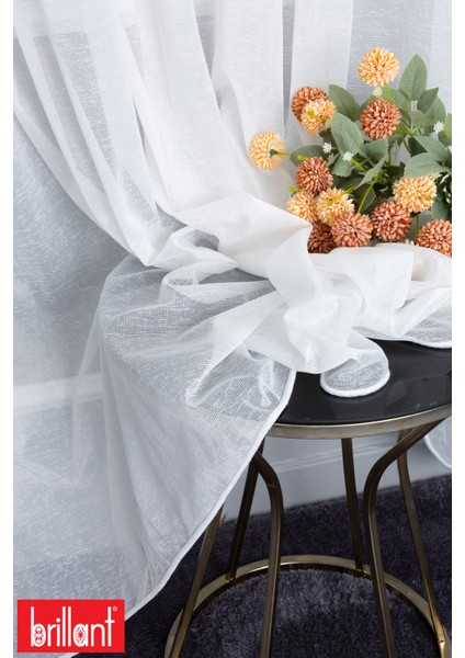 Keten Amor 1/3 Sık Pileli Ütü Istemez Kırışmaz Yeni Sezon Salon Oda Tül Perdesi