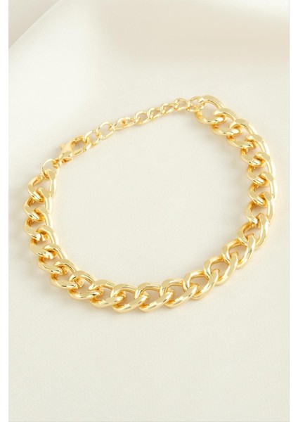Ds-Derin Düz Zincir Bileklik-Sarı