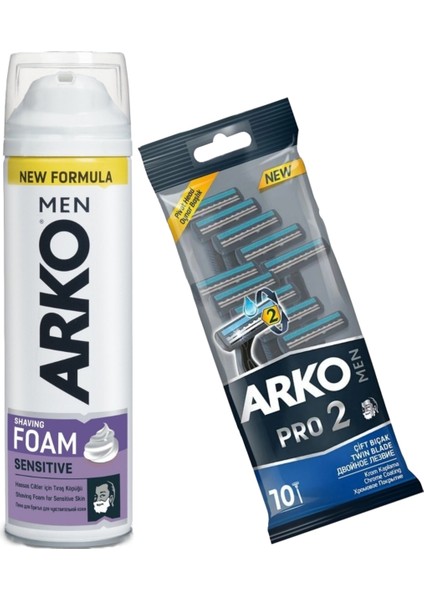 Yumuşak Tıraş Köpüğü 200 ml ve Çift Bıçaklı Tıraş Bıçağı Seti