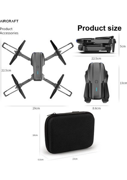 E99 4K Fpv Mini Drone | Katlanabilir Geniş Açı Kameralı, Akıllı Takip Özellikli Rc Drone | Taşıma Çantalı Quadrocopter fiyatları