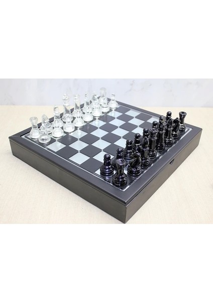Kutulu Cam Satranç Seti Alk3531 ( Lisinya )