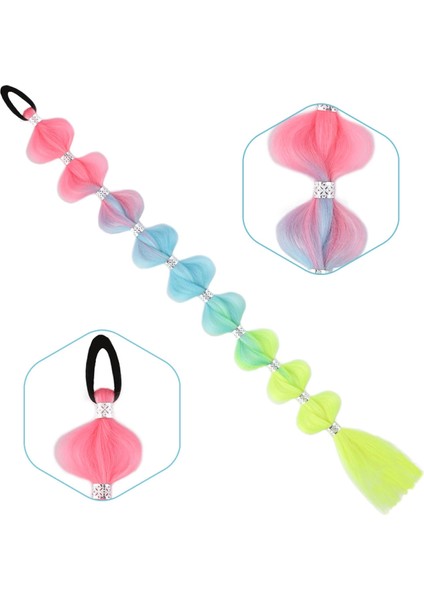 Örgülü Aksesuarlı Lastikli At Kuyruğu - ACM13