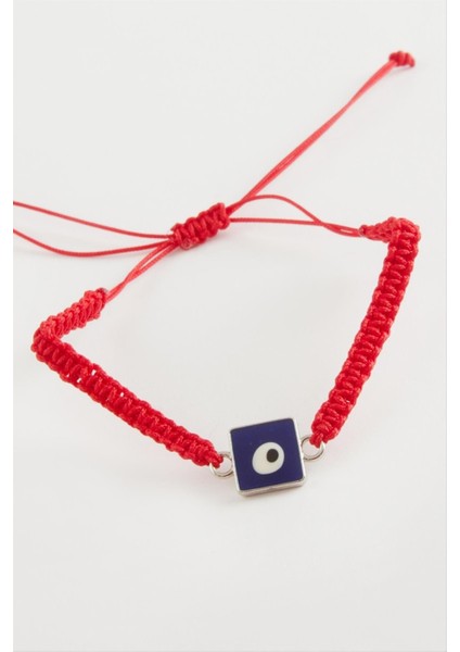 Ds-Derin Kare Nazar Makrome Örgülü Bileklik-Renkli fiyatları