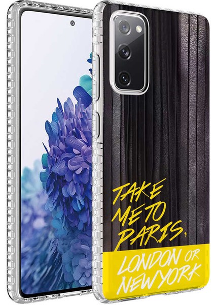 Galaxy S20 Fe Kılıf Airbag Kenarlı Renkli Desenli Silikon Frms Elegans Kapak-No3