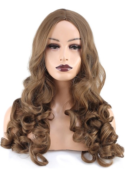 Dalgalı Perçemsiz Uzun Fiber Sentetik Peruk - Bebek Kumralı fiyatları