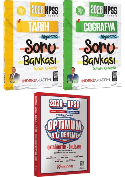 2026 Kpss Tarih Coğrafya Algoritma Soru Bankası - Optimum 5 Deneme
