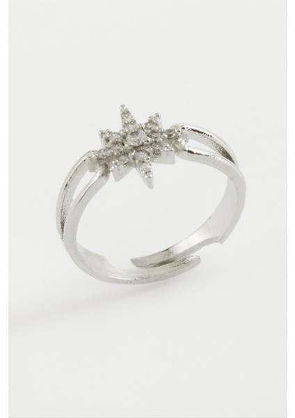 Ds-Derin Şimşek Zirkon Taşlı Yüzük-Gümüş Rengi fiyatları