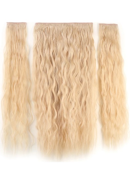 Fiber Sentetik Kabarık Dalgalı Yarım Ay + 2 Yan Çıt Çıt - Balköpüğü Beyaz Platin Röfleli fiyatları