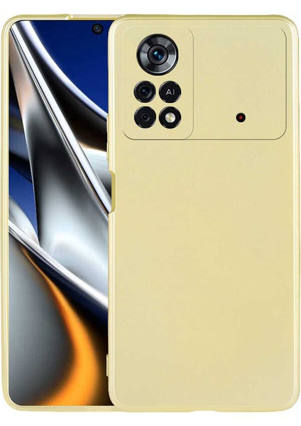 Xiaomi Poco X4 Pro 5g Kılıf Frms Premier Silikon Kapak-Gold