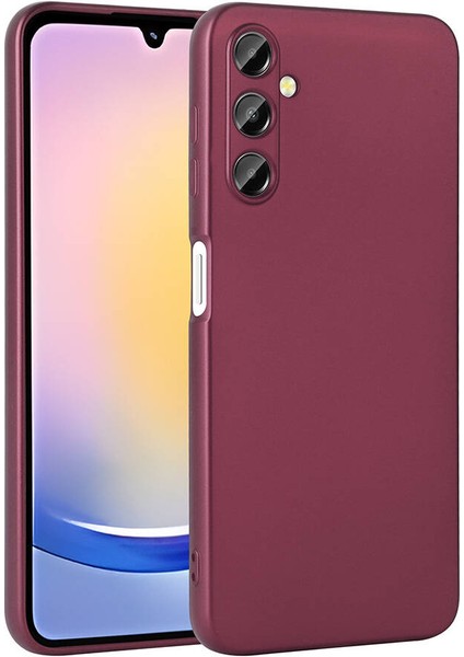 Galaxy A25 Kılıf Frms Premier Silikon Kapak-Mürdüm