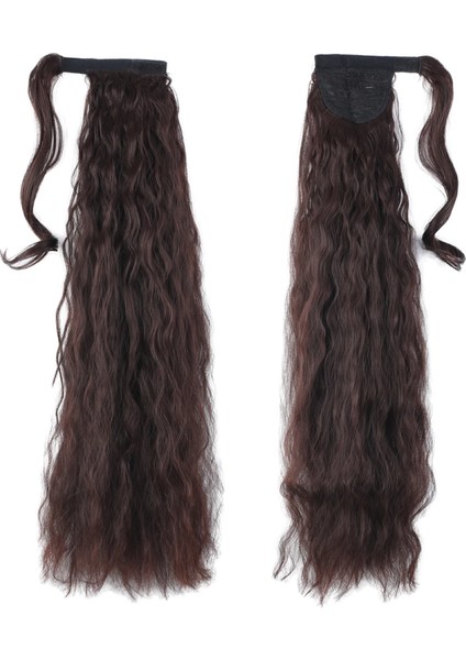 Bağlamalı Kabarık Dalgalı At Kuyruğu - Koyu Kahve fiyatları