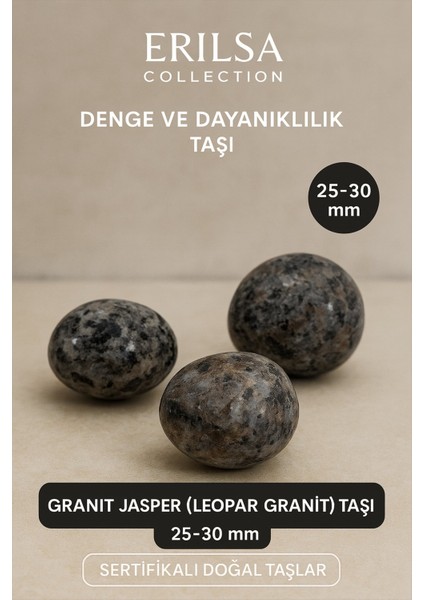 Sertifikalı Doğal Granit Jasper (Leopar Granit) Taşı Kütle 25-30 mm – Denge ve Dayanıklılık Taşı