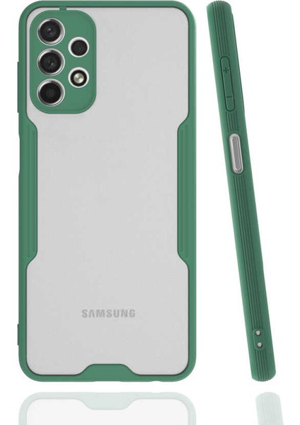 Galaxy A13 4g Kılıf Frms Parfe Kapak-Koyu Yeşil