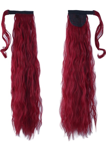 Bağlamalı Kabarık Dalgalı At Kuyruğu - Kızıl fiyatları